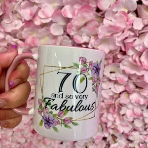 70th birthday mug